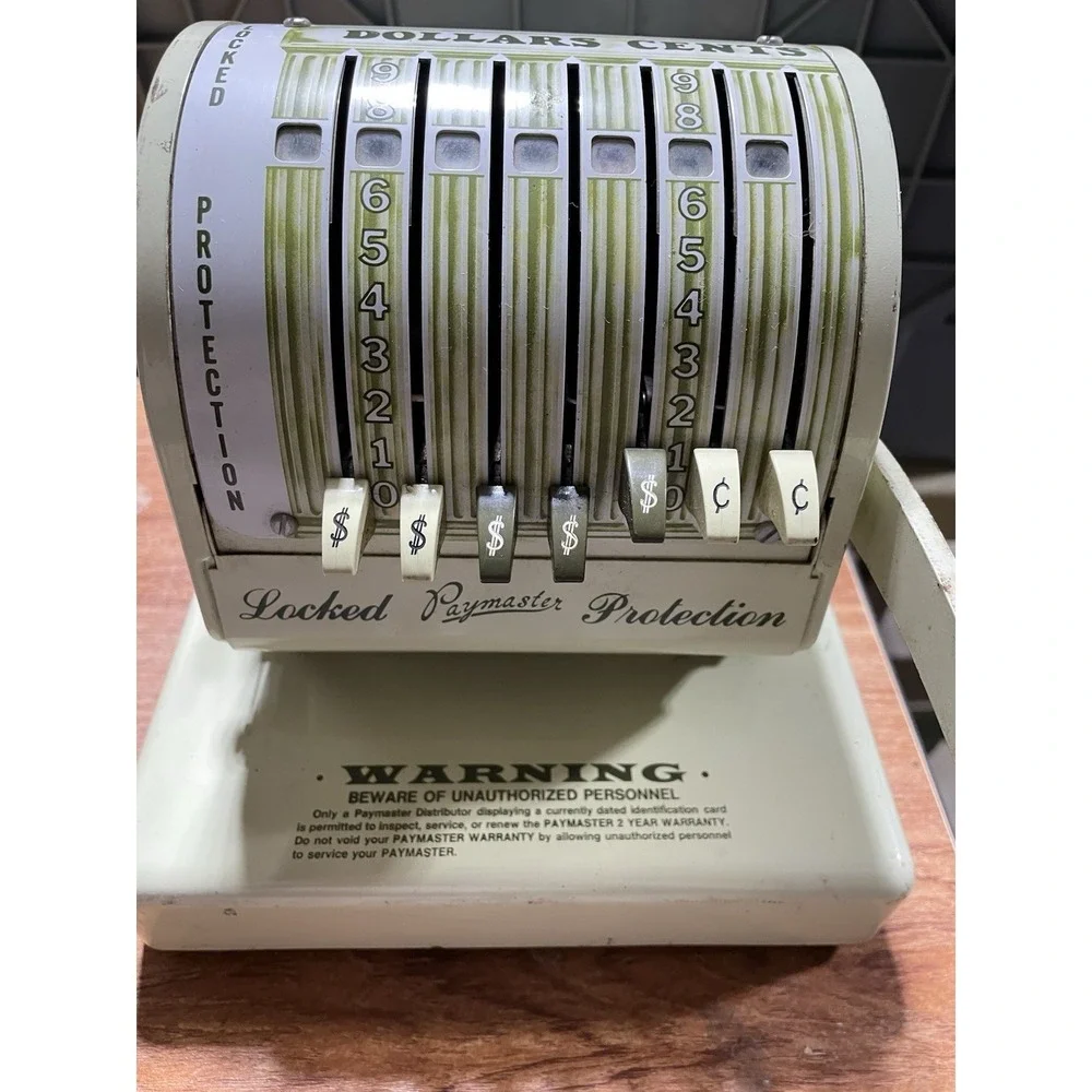 Vintage Paymaster Series‎ X-550 Check Protector Machine